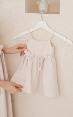 Stevie Ribbons Padded Nursing Dress in Cream